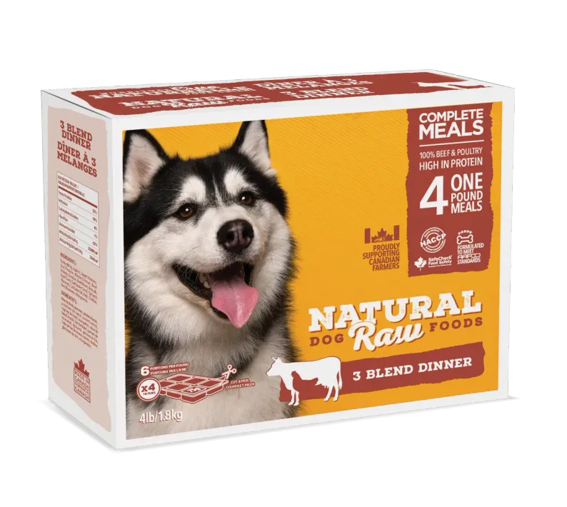 Natural Raw Dog Food 3 Blend Dinner