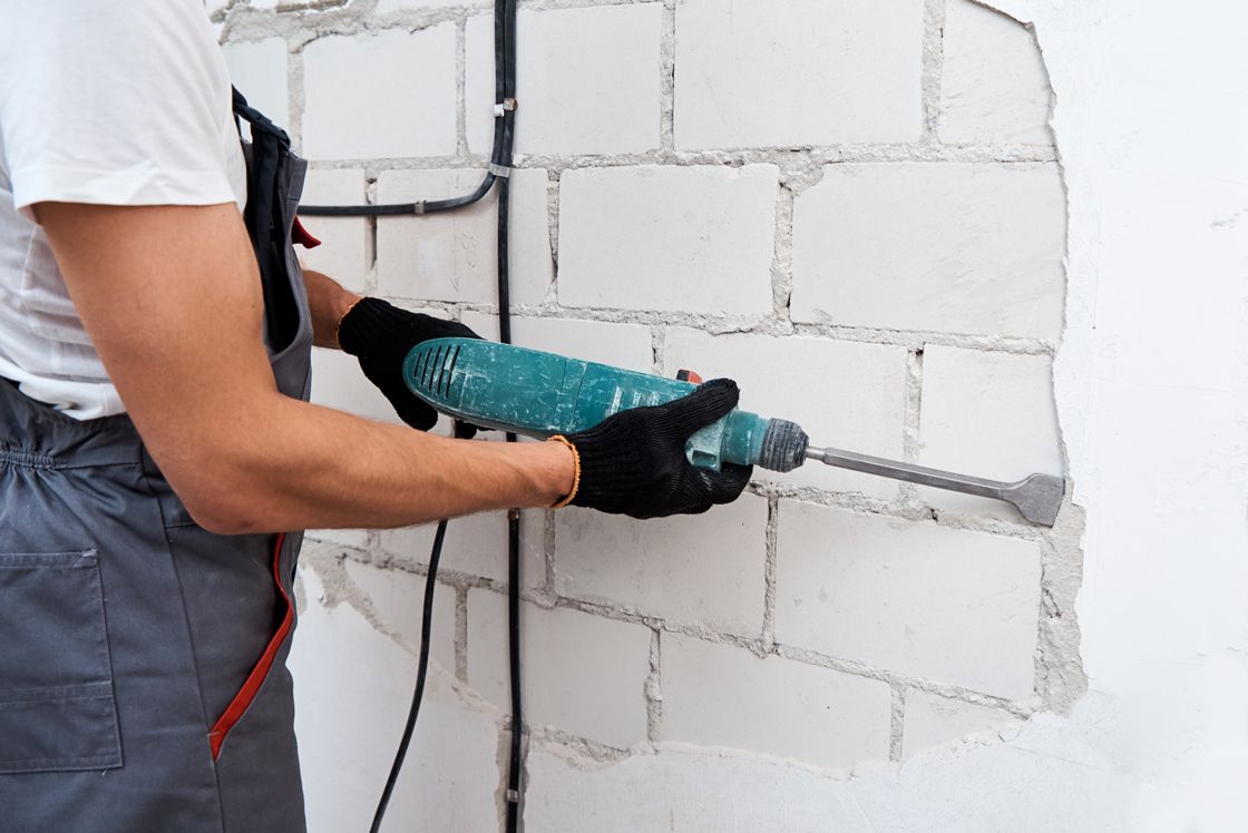 renovating an office space, construction and demolition debris removal