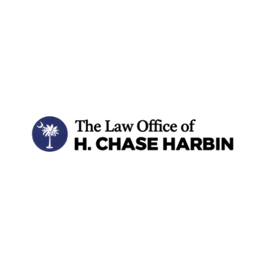 Logo: The Law Office of H. Chase Harbin. South Carolina state flag emblem next to text.