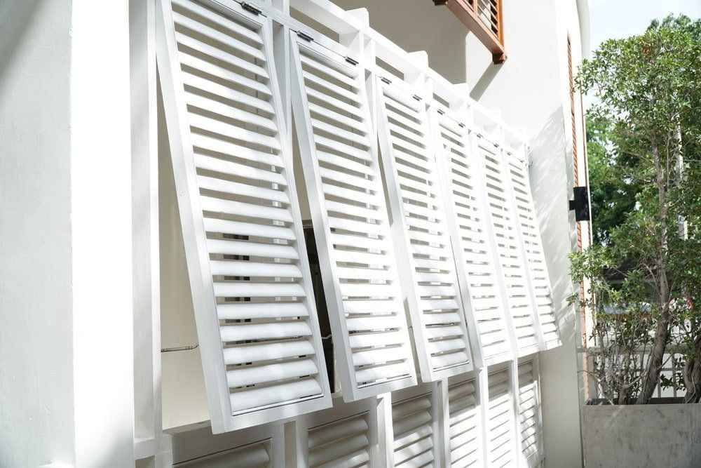 White Louver Window — Shade Fresh in Cessnock, NSW