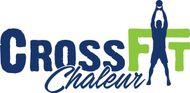 CrossFit Chaleur logo with blue text, green &ldquo;Fit,&rdquo; and a blue silhouette athlete