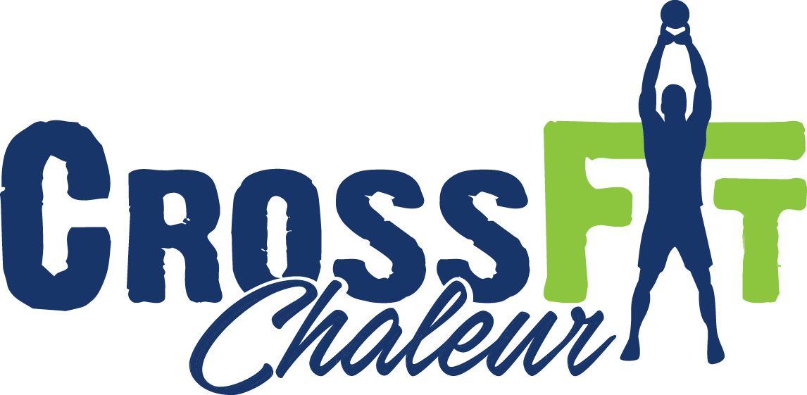 CrossFit Chaleur logo with blue text, green “Fit,” and a blue silhouette athlete