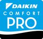 Daikin Comfort Pro logo in blue, white, and black with large “PRO” text