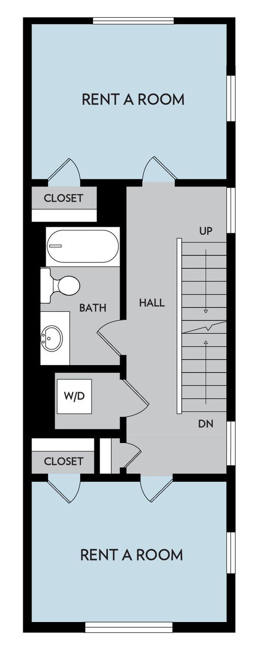 Floor plan showing two 