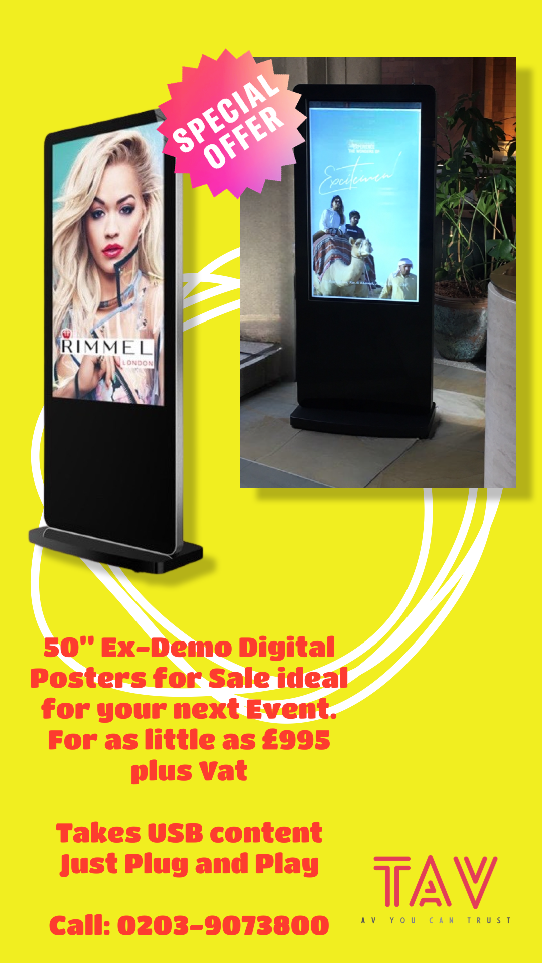 TAV Ex-Demo Digital Poster AD