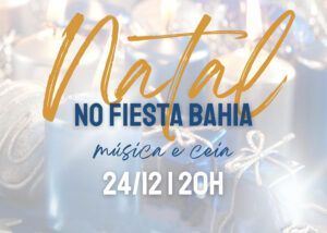 Um cartaz para uma festa de natal chamada natal no fiesta bahia