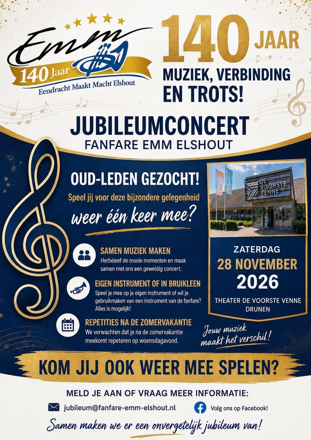 Fanfare EMM bestaat 140 jaar