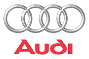 The audi logo is shown on a white background.