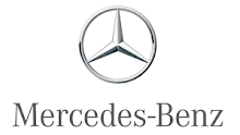 The mercedes benz logo is on a white background.