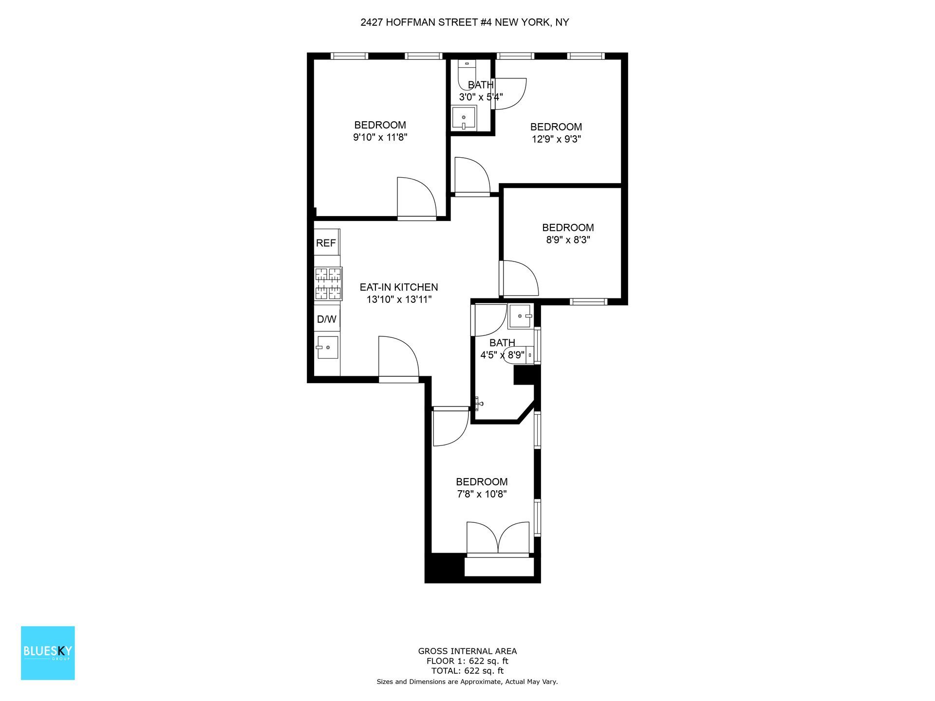 A black and white floor plan of a house.