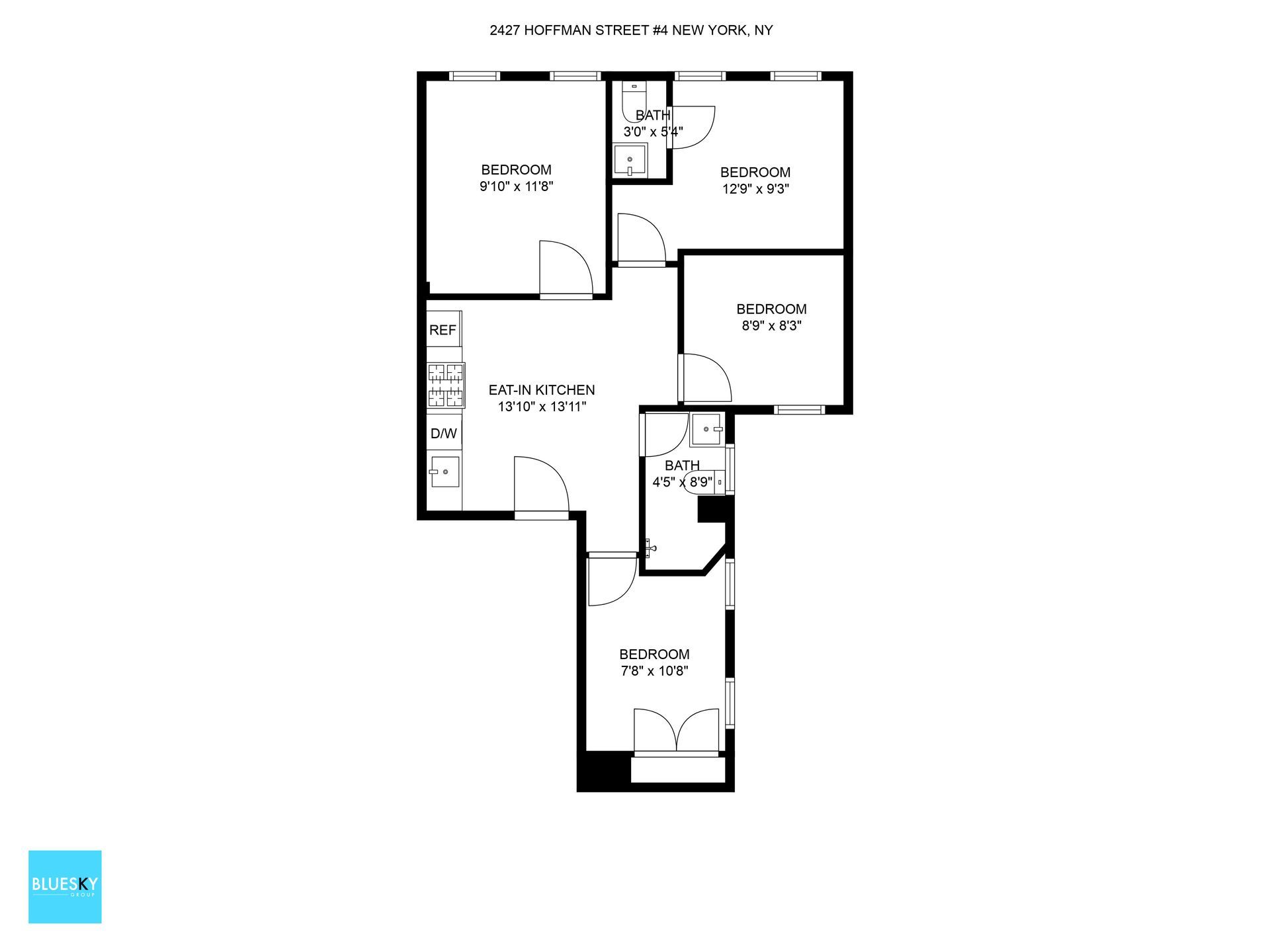 A black and white floor plan of a house.