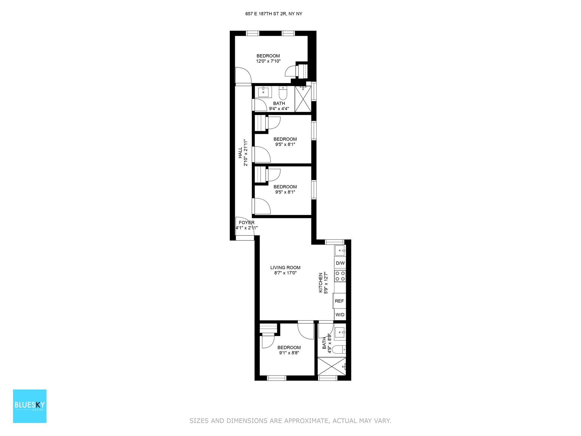 A black and white floor plan of a house.