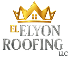 Gold crown logo with “Elyon Roofing LLC” in silver and gold text