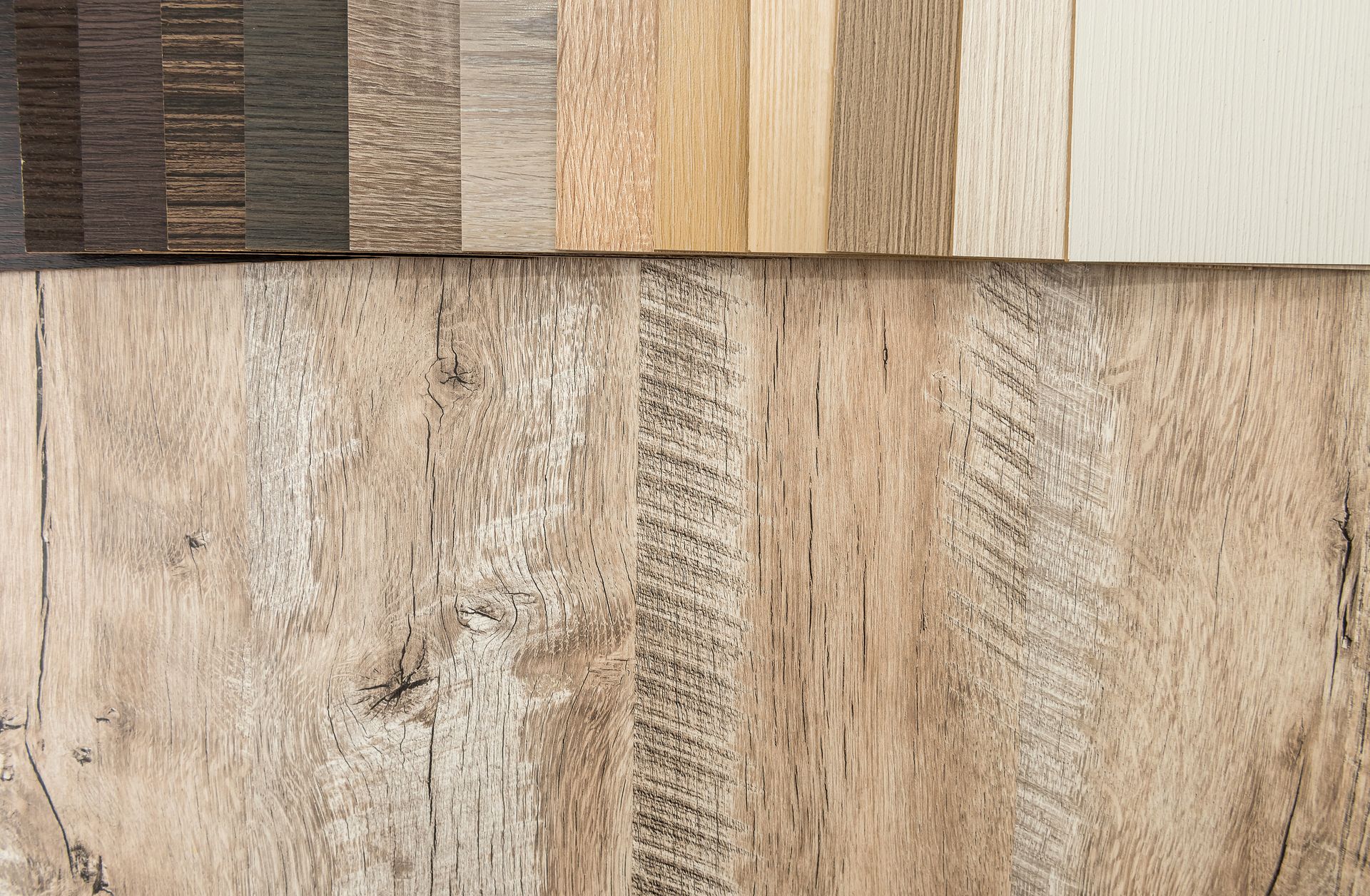 There are many different types of wood in this picture.