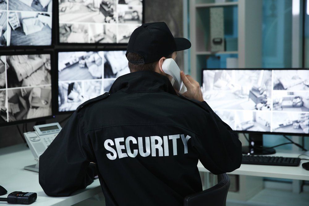 Security Staff Calling on the Phone