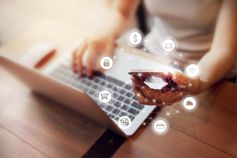 Woman Using a Intrusion Detection App