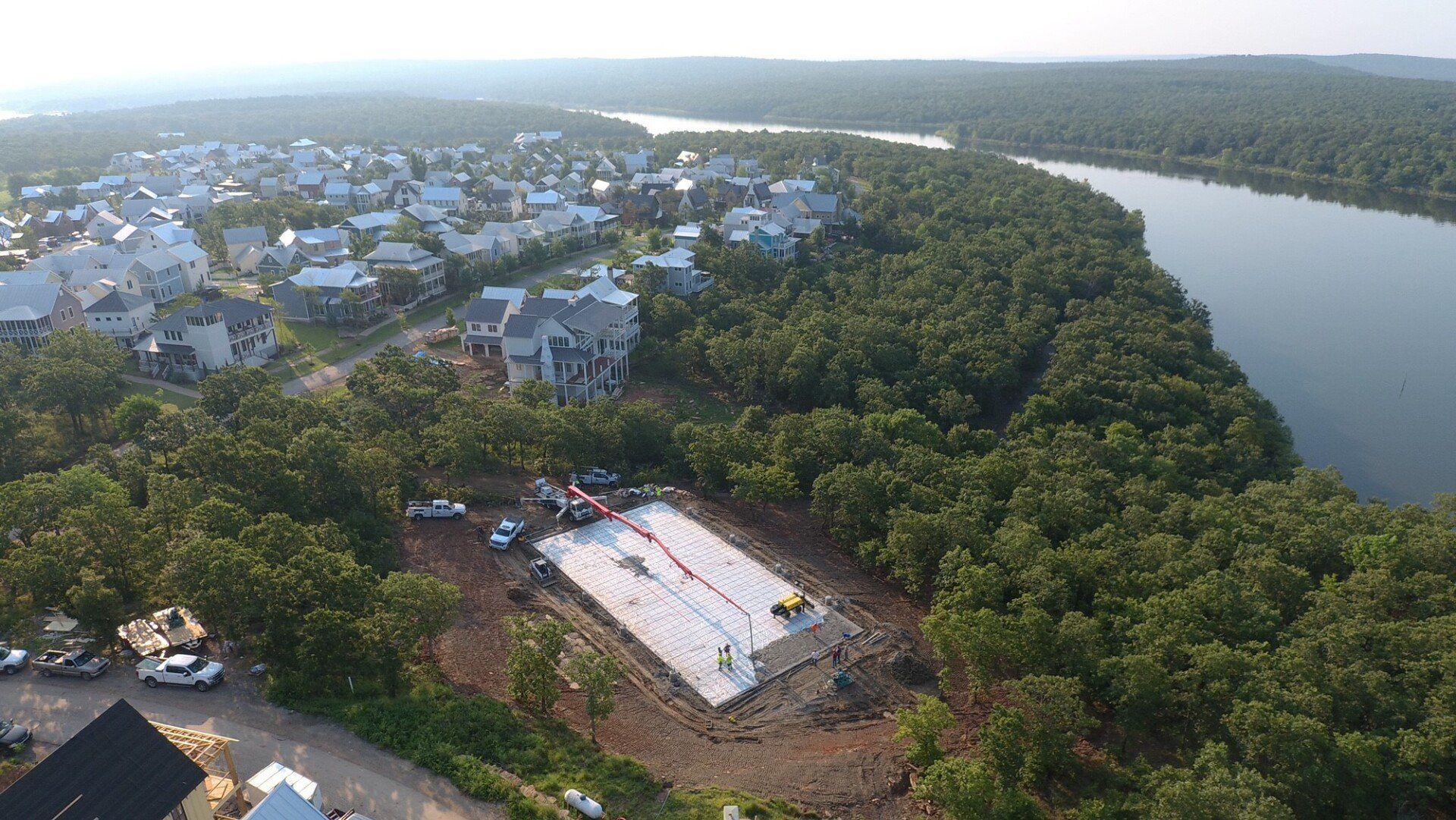 sport court being built