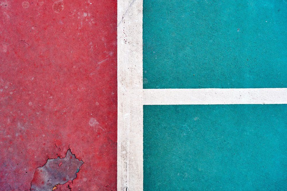sport court damaged surface