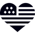 flag heart