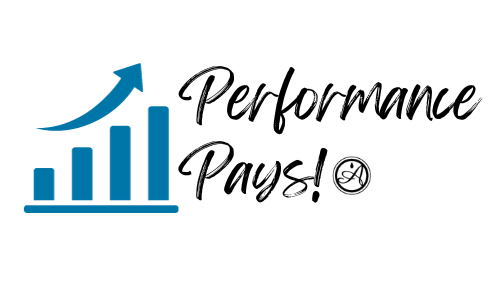 A logo for a company called performance pays !