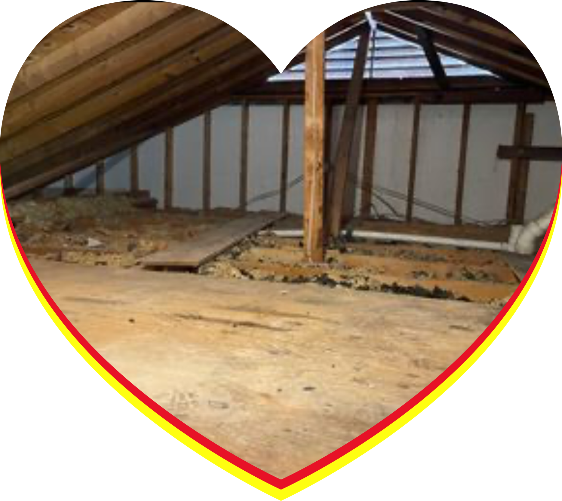 A cleared out attic