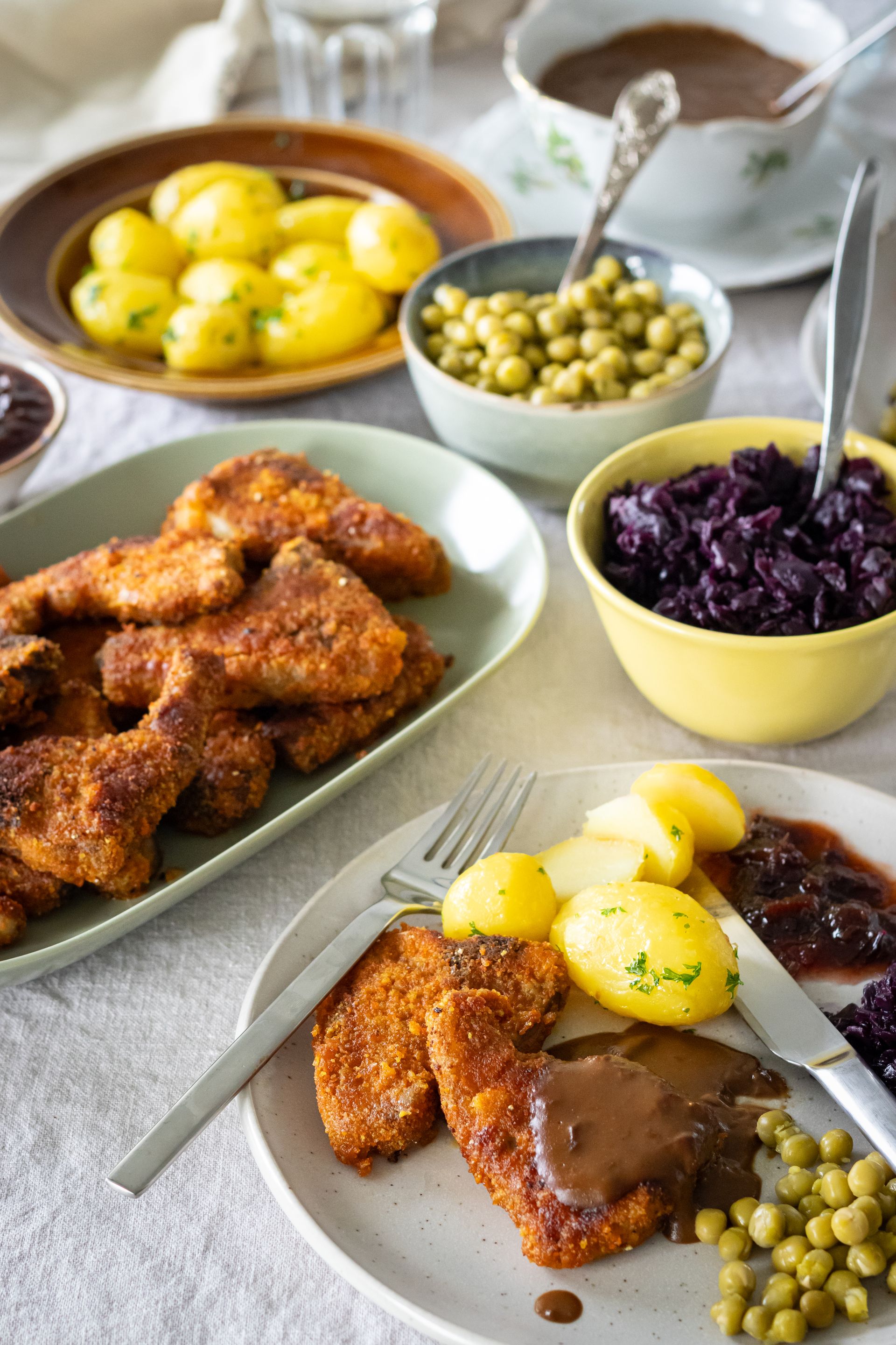 Lambakótilettur í raspi upp á gamla mátann