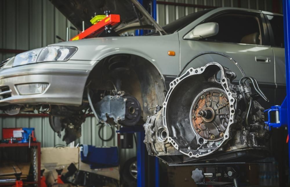 Car Being Repaired in a Garage — Barnco Automotive Repairs in Gunnedah, NSW