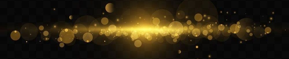 A wave of golden lights on a black background