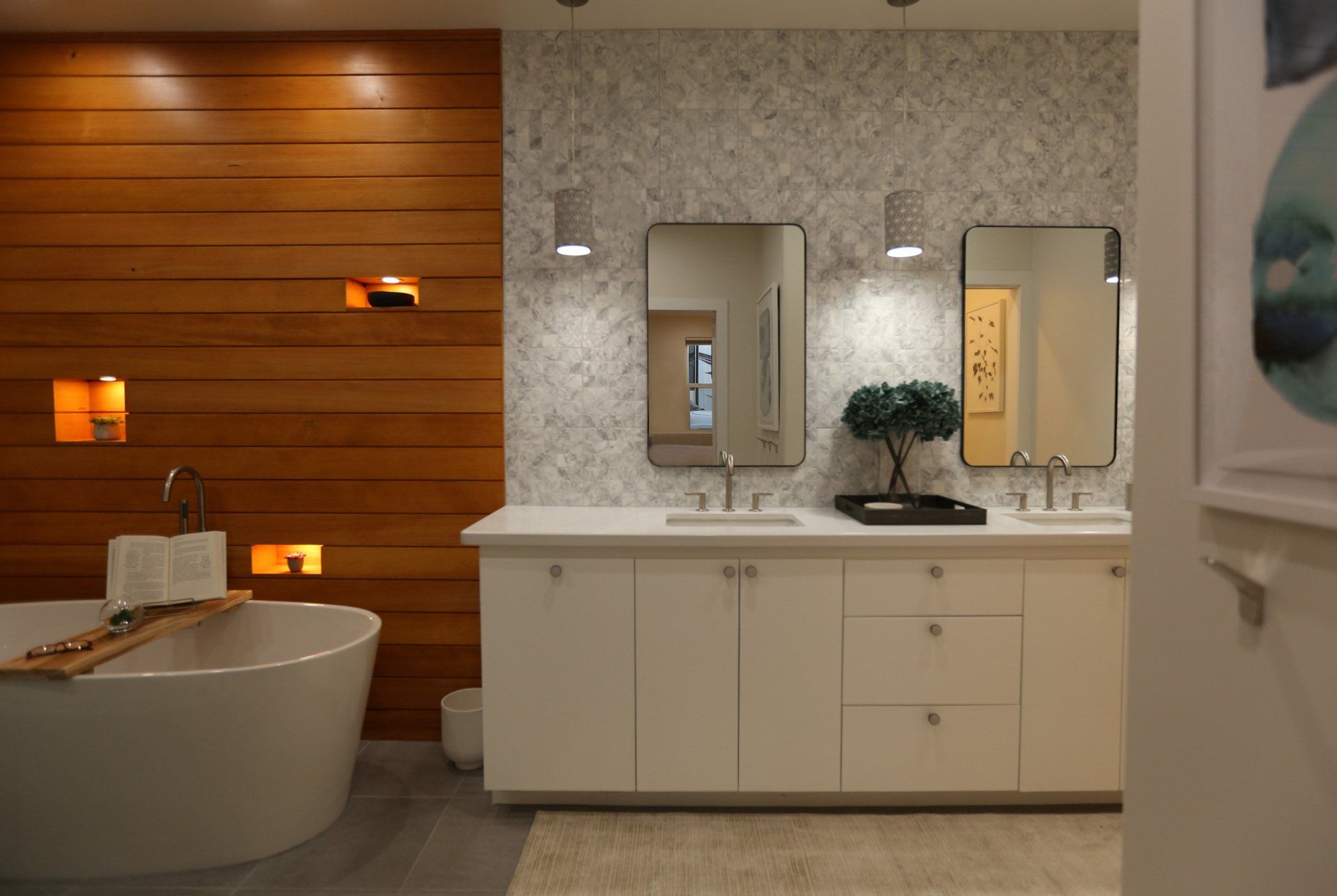 Wood paneling in architecture