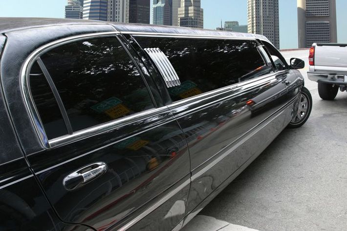 Black limousine