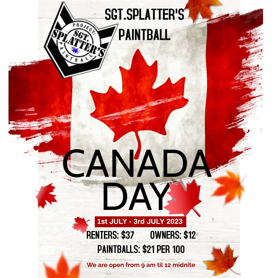 Canada Day Specials Sgt. Splatter's Project Paintball