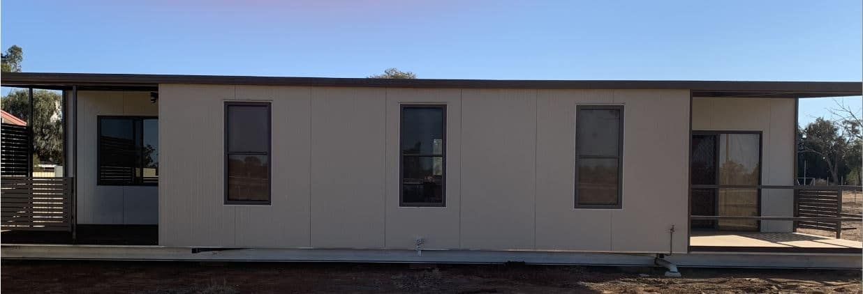 Portable White House With Three Bedrooms, Perfect for Convenient Accommodation — OSM Transportables In Dubbo, NSW