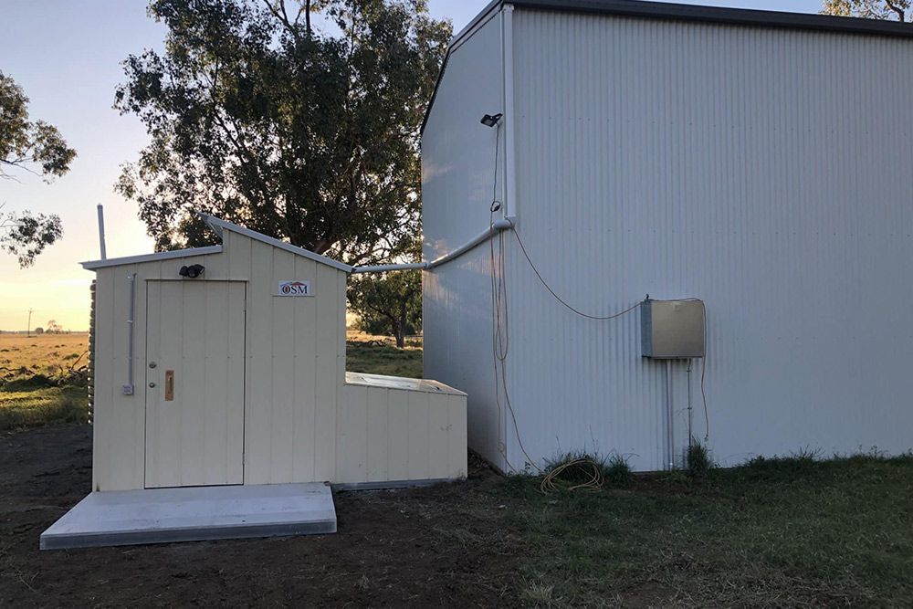 Small Portable Storage Room Besides a Big White House — OSM Transportables In Dubbo, NSW
