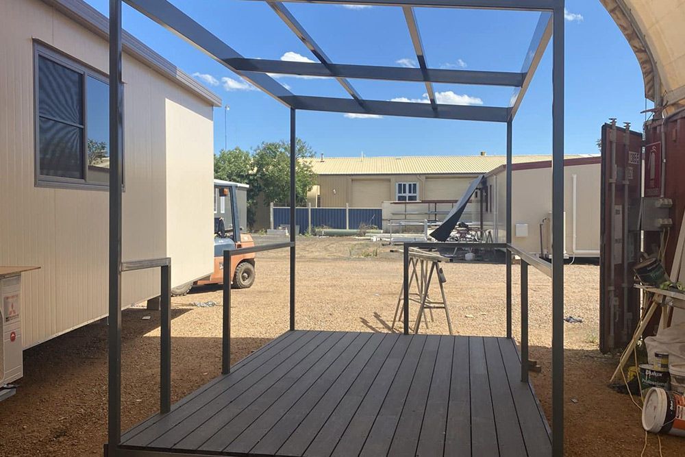 Ongoing Construction of a Porch for a Portable House — OSM Transportables In Dubbo, NSW