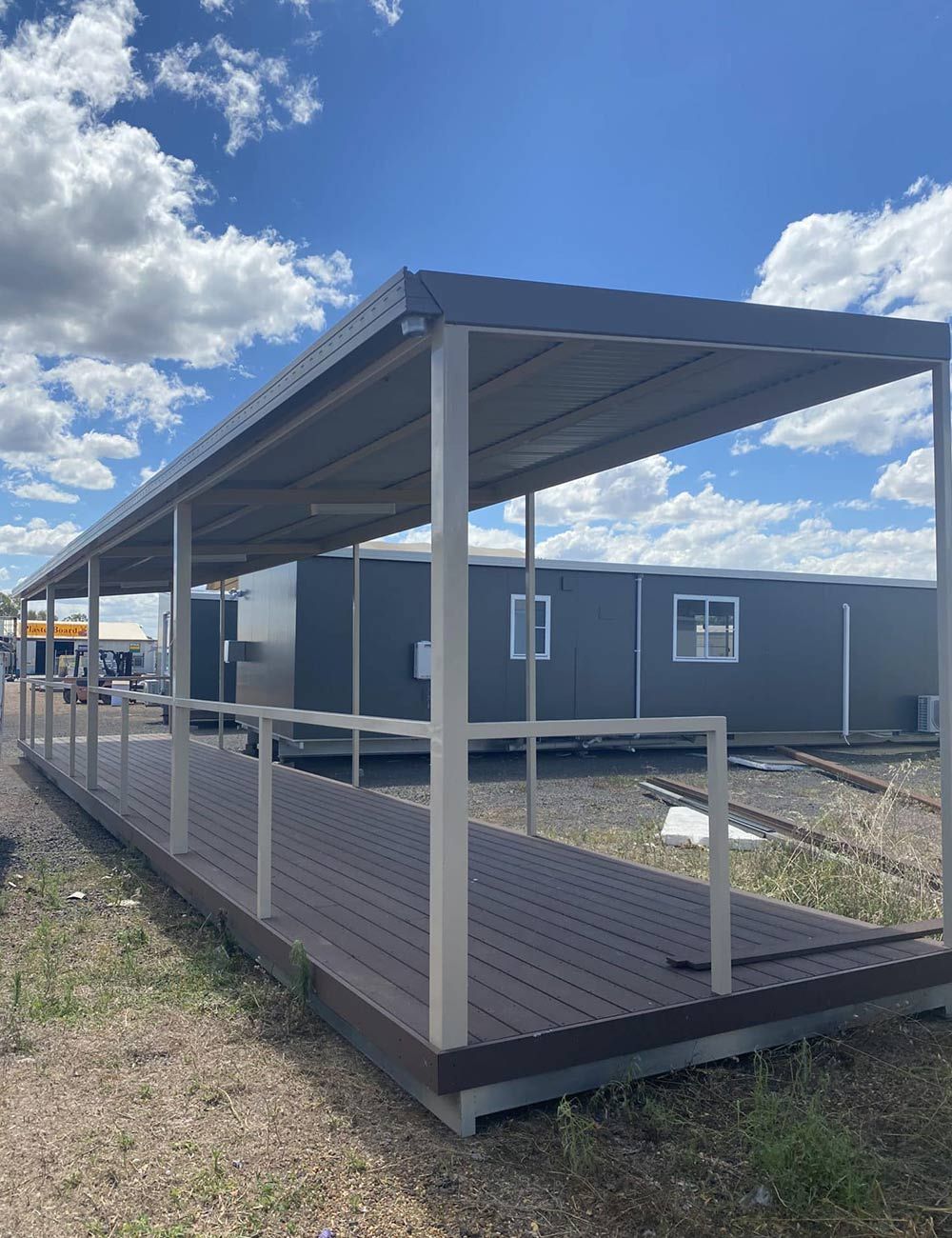 Veranda of an Under-construction Transportable Home— OSM Transportables In Dubbo, NSW