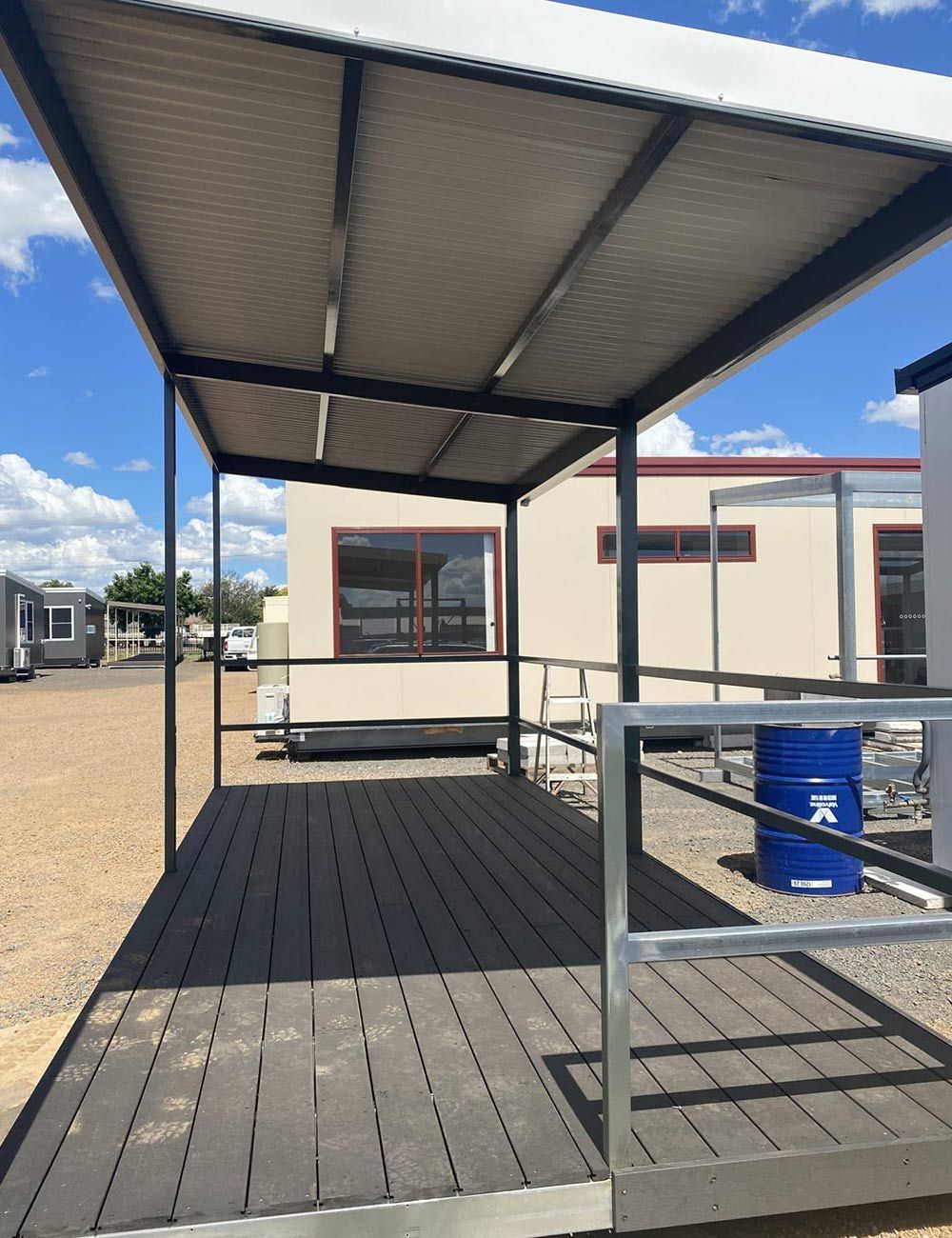 Porch of a Transportable House Featuring a Steel Fence — OSM Transportables In Dubbo, NSW