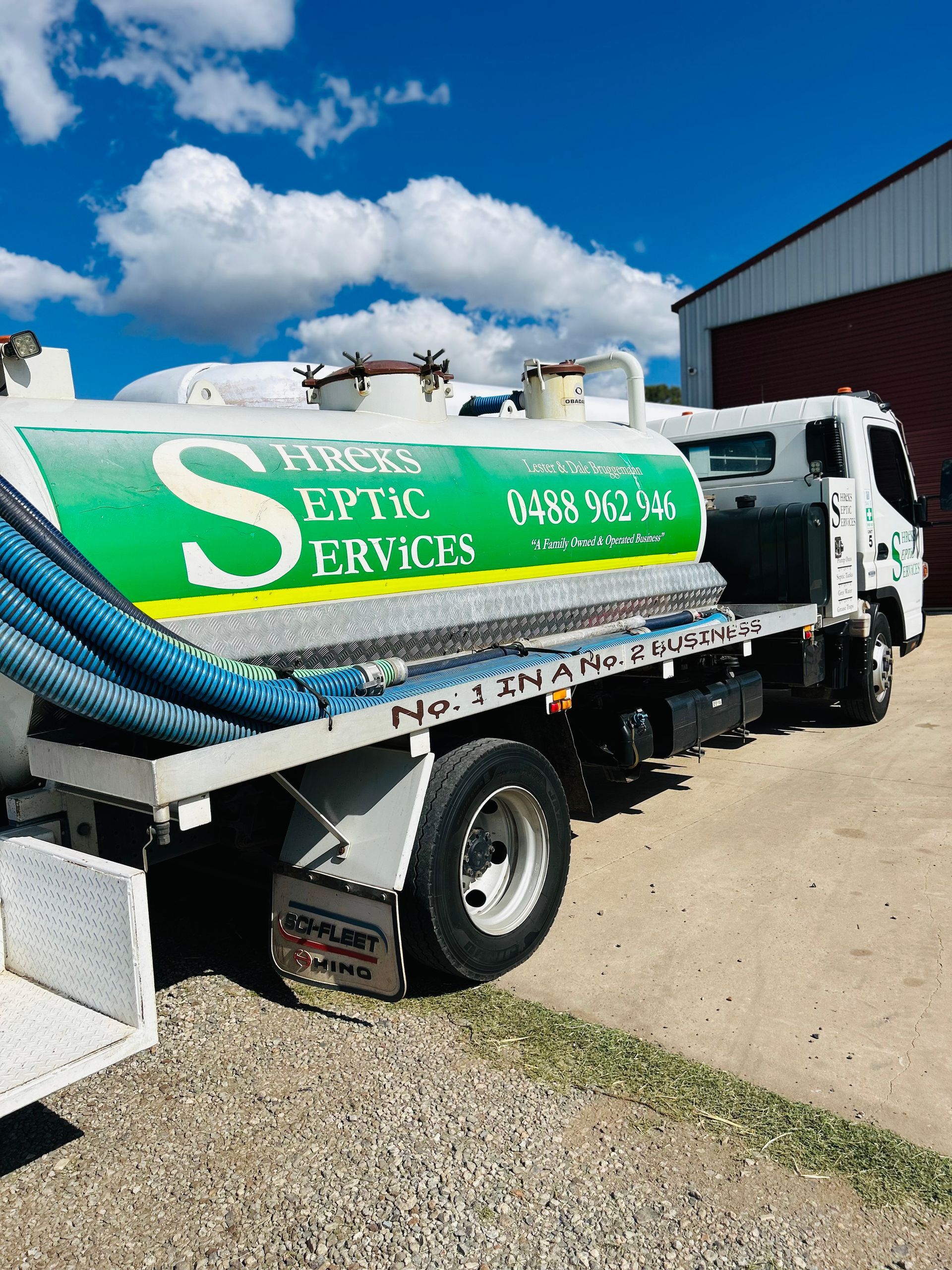 Septic Service Truck — Shreks Septic Services in Gowrie Junction, QLD