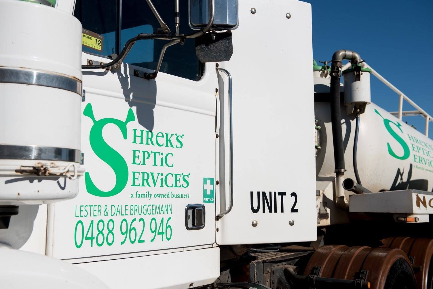 White Truck Cab — Shreks Septic Services in Murphys Creek, QLD