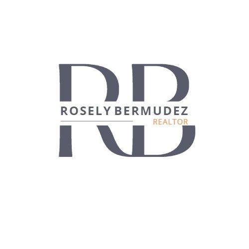 Rosely Bermudez Realtor logo with stylized RB monogram in gray on white background