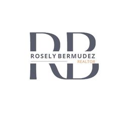 Rosely Bermudez Realtor logo with stylized RB monogram in gray on white background