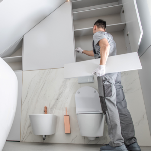 Lafayette home remodeling contracor replacing bathroom panels