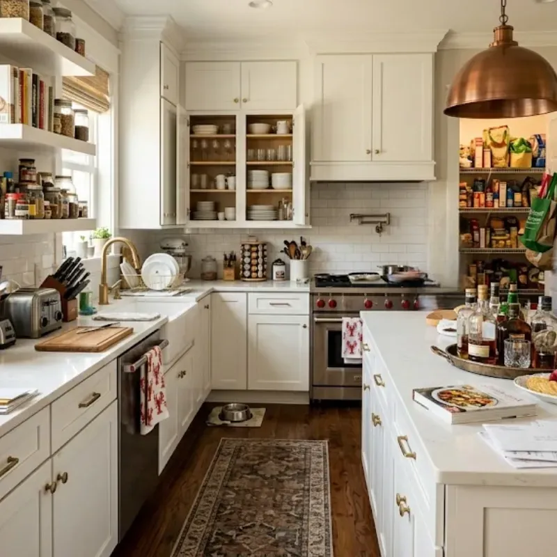 Custom kitchen pantry storage design in Lafayette, CO home remodel with organized cabinetry and clutter-free countertops
