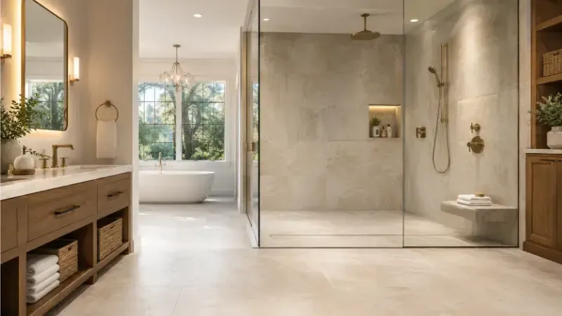 Shower or Tub Setup That Fits the Room