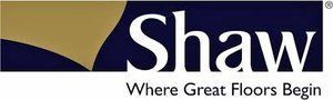 The logo for shaw where great floors begin