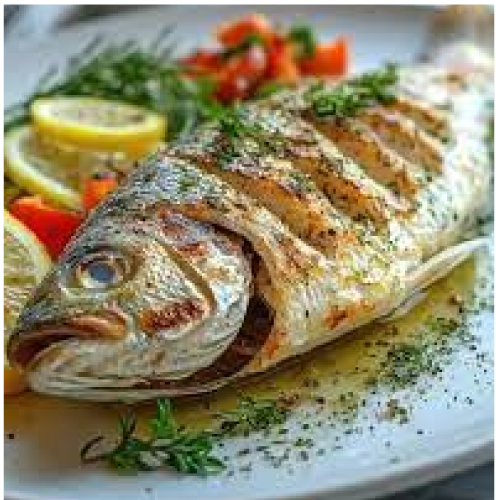 Fried whole seabass with lam choot sauce