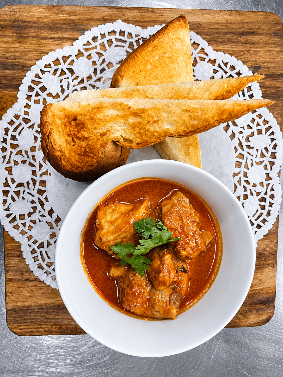 Roti bengali with nyonya chicken curry