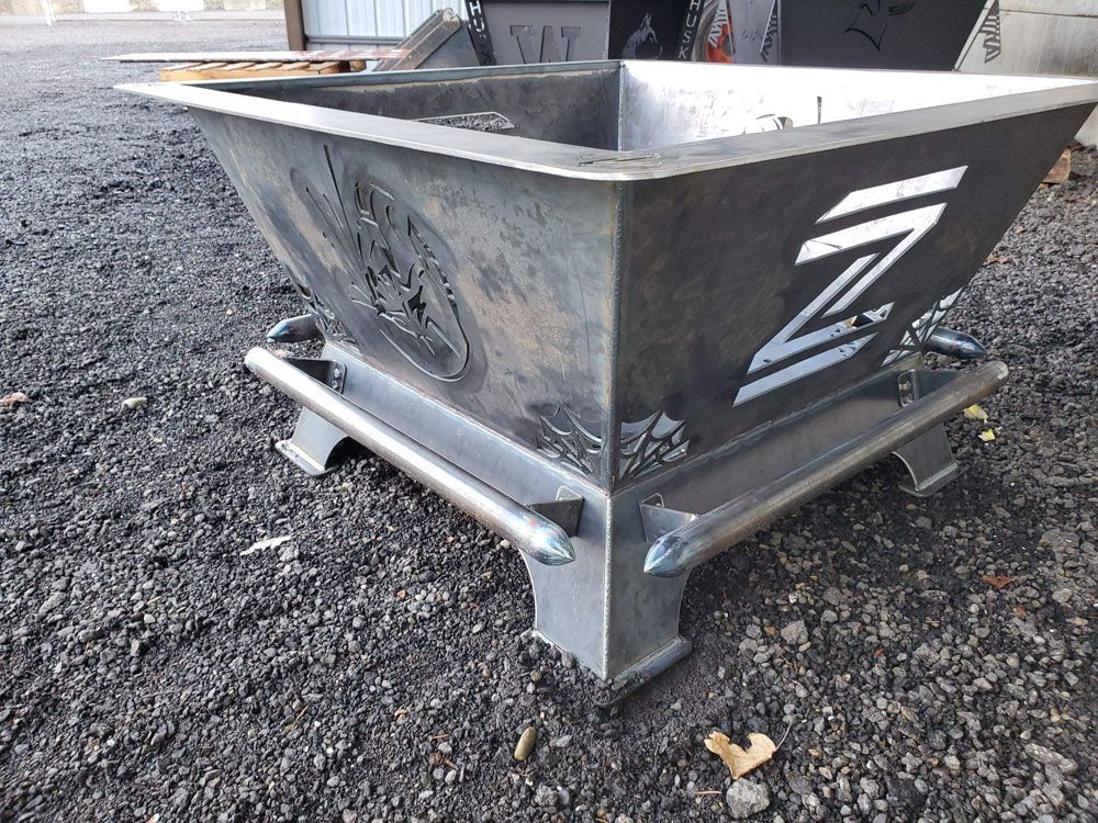 Custom fabricated steel assembly for work truck with welded construction