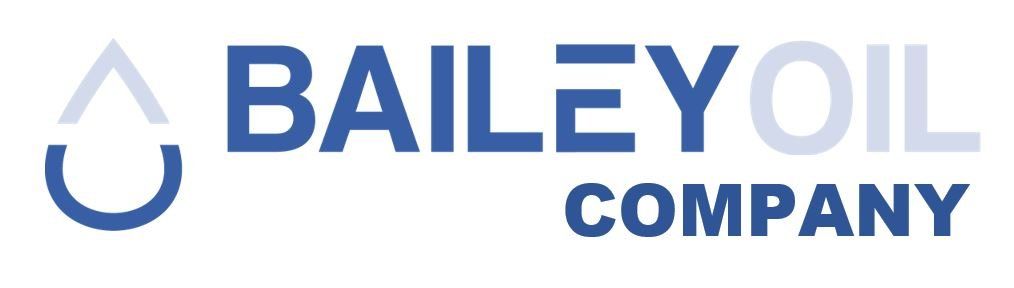 Bailey Oil Company logo: Blue and white oil drop symbol and text.