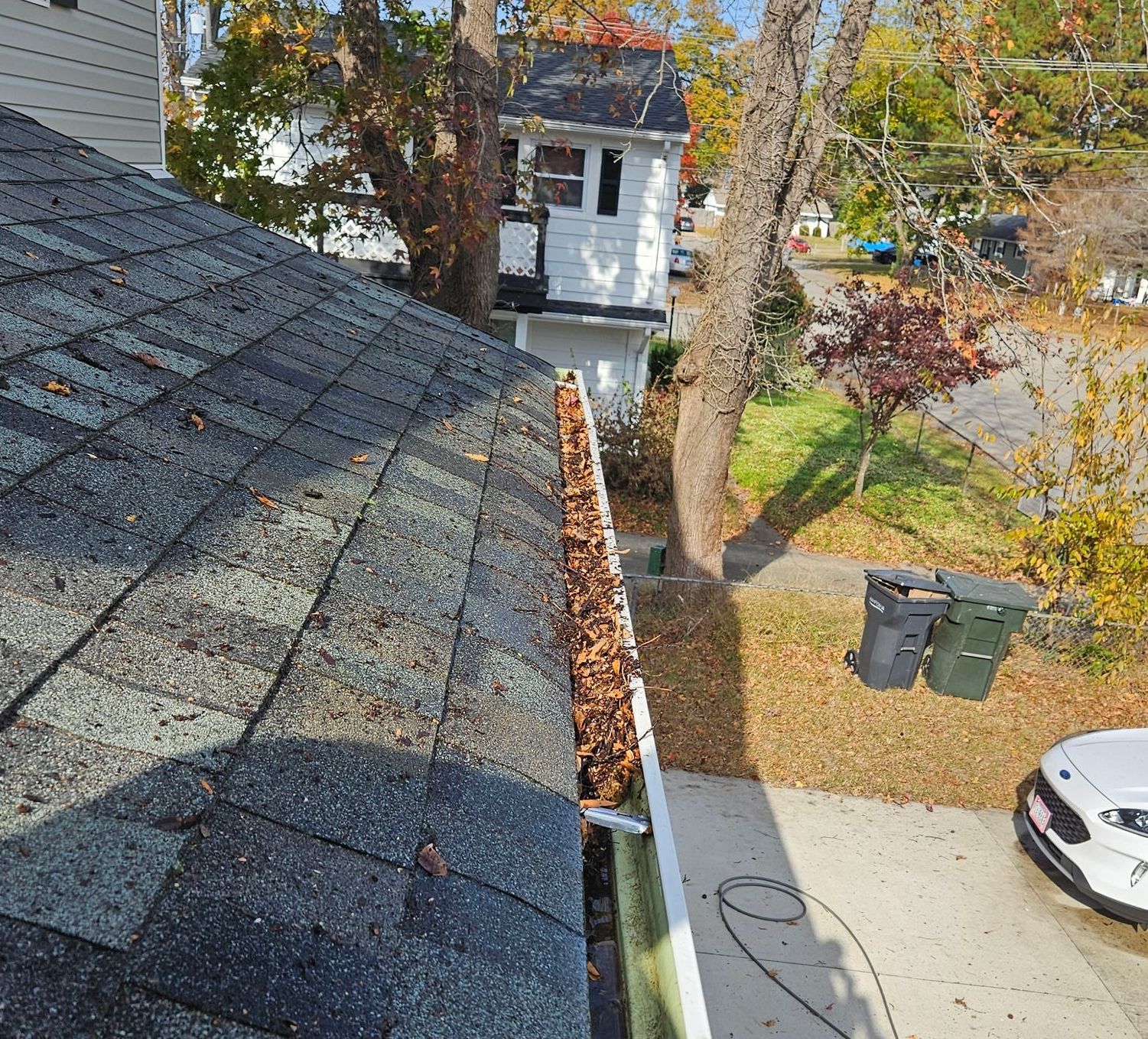 clear gutter downspout