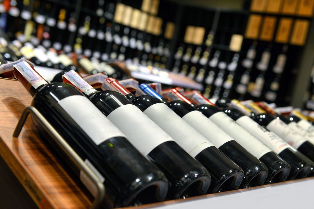 Bottles of Wine on Display in a Store — BYO Cellars in Tamworth, NSW